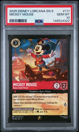 Mickey Mouse - Brave Little Prince graded PSA 10 for sale on eBay