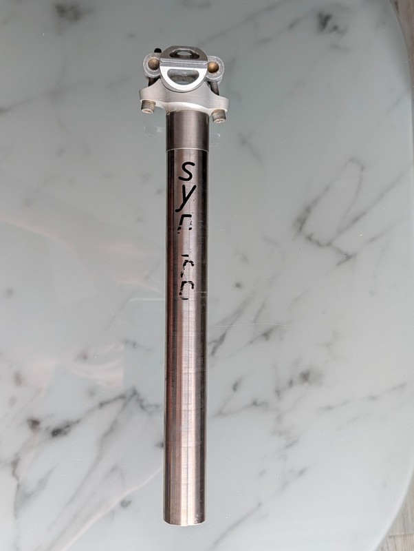 Syncros Titanium MTB seatpost - 27.2mm * 275mm - vintage/retro 1994 - 186 grams