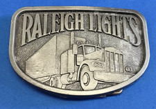 Raleigh Lights Cigarettes Promo Semi Trucker Big Rig Driver Belt Buckle