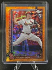 Michael McGreevy - 2025 Topps Chrome /25 Orange MLB Logofractor RC #29 Cardinals