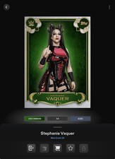 VIDEOGAME Topps WWE Slam 26 - MAIN EVENT EMERALD ELITE Base - STEPHANIE VAQUER