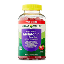 Spring Valley Melatonin Gummies 5 mg Strawberry Sleep Support, 180 Count