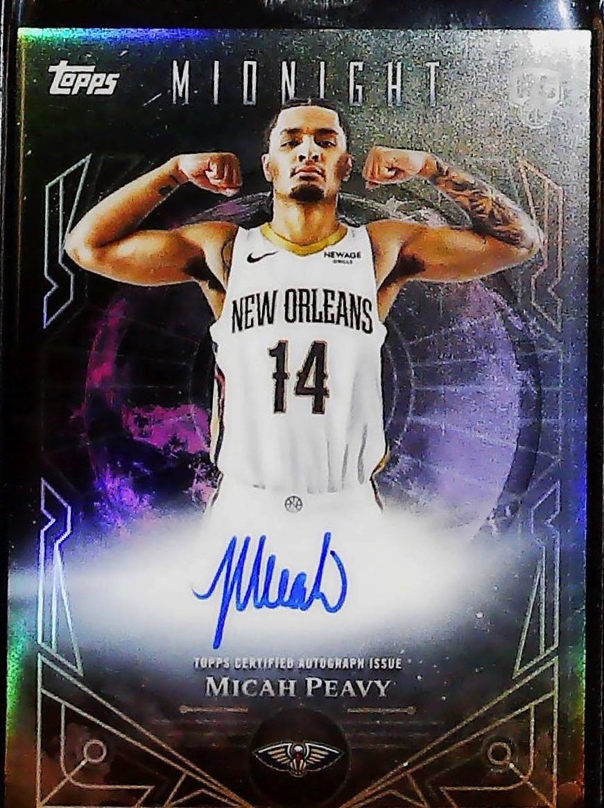 2025-26 Topps Midnight #MSR-MP Micah Peavy Midnight Sun Signatures Rookies
