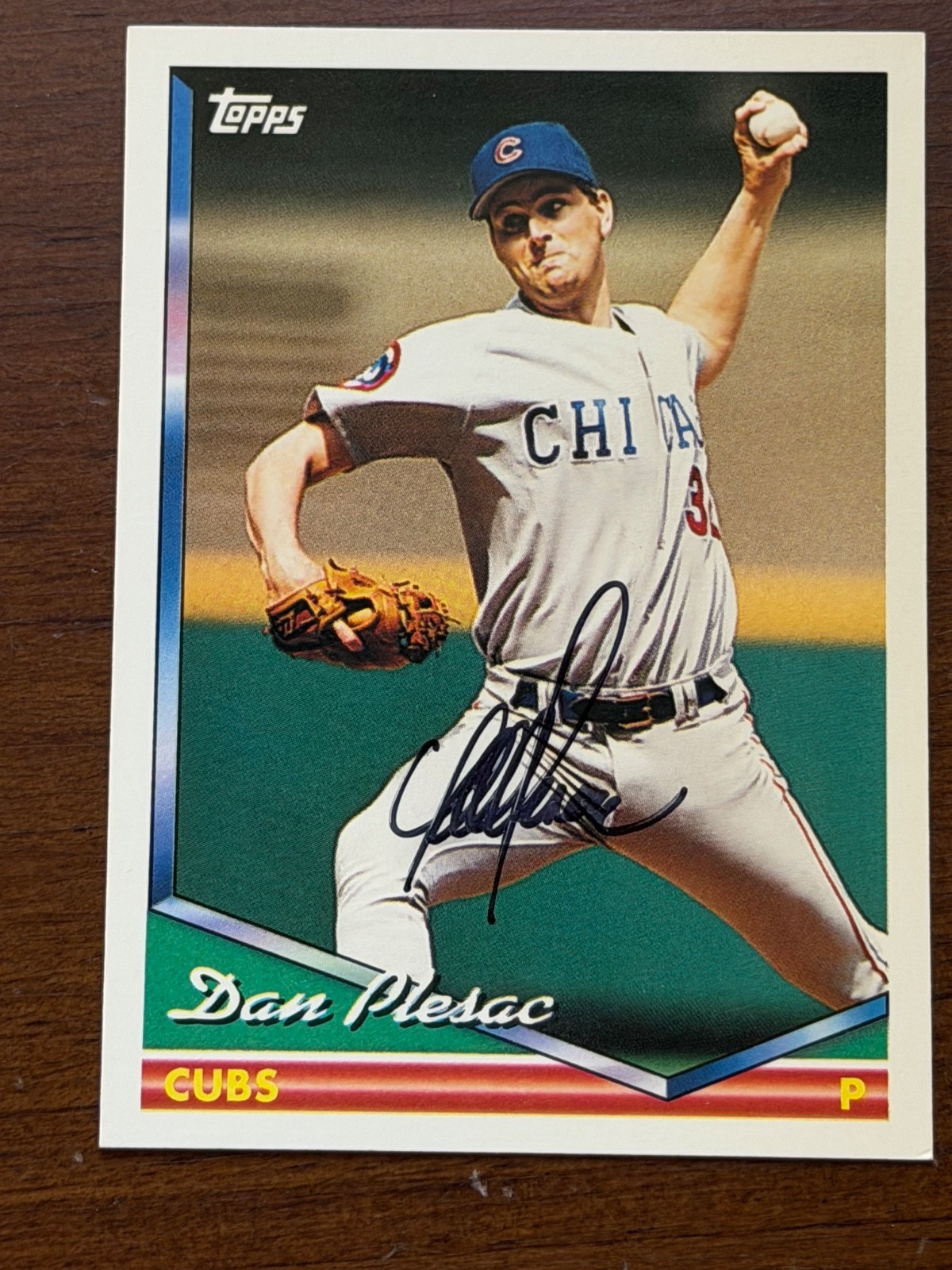 Signed  1994 Topps - Dan Plesac #215