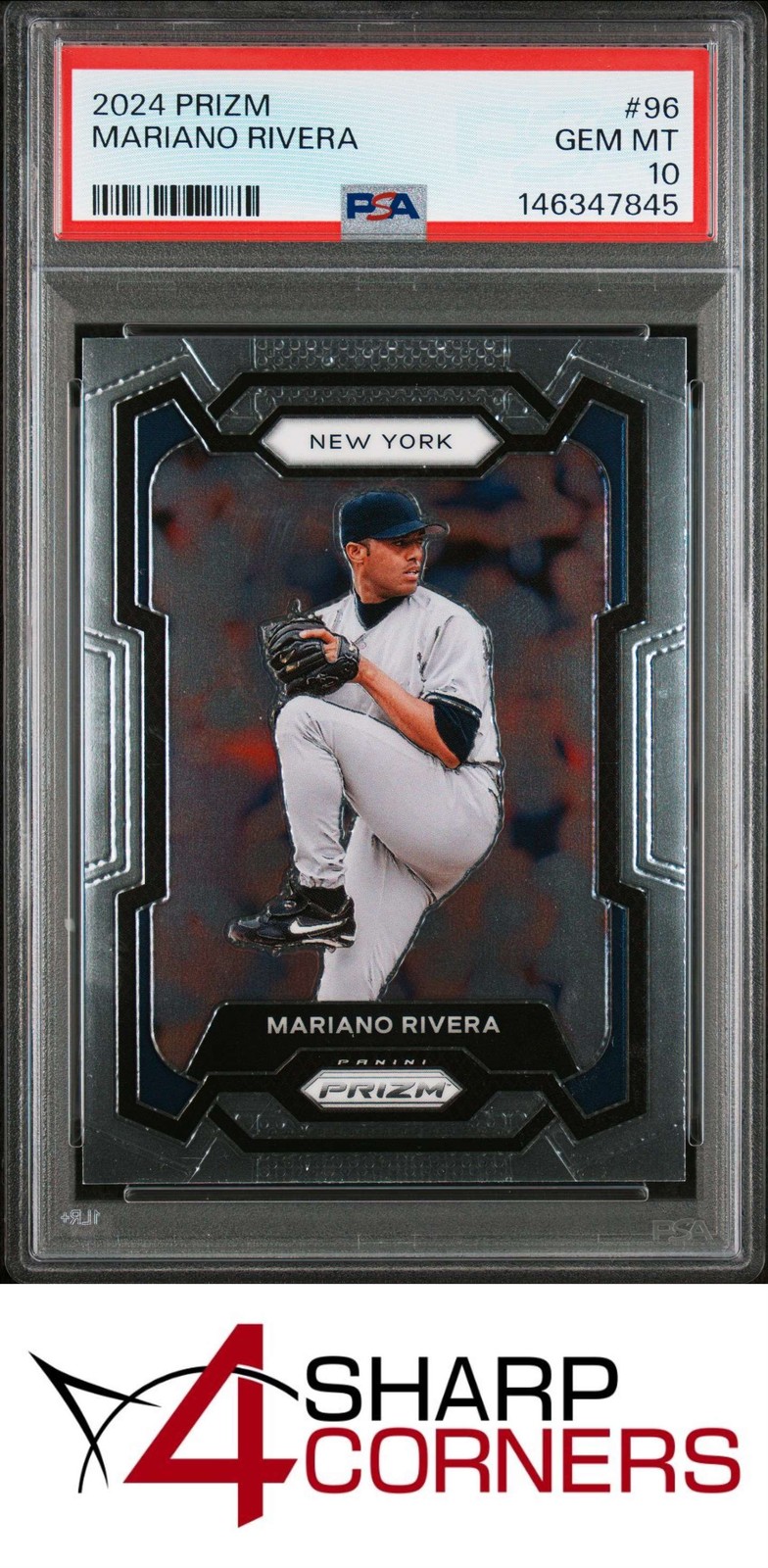 2024 PANINI PRIZM #96 MARIANO RIVERA HOF POP 1 PSA 10