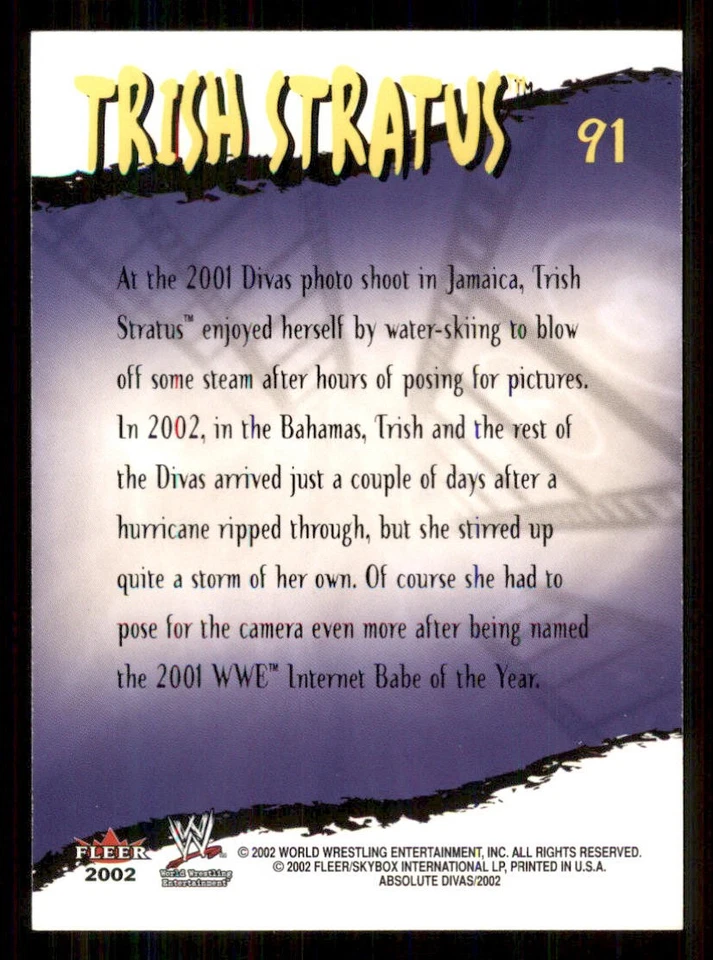 2002 Fleer WWE Absolute Divas #91 Trish Stratus GOF - Image 2 of 2