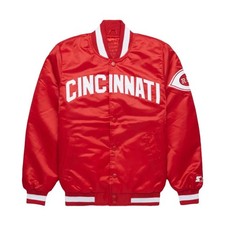 Giacca da baseball Cincinnati Reds in raso Varsity Jacket Letterman Jacket