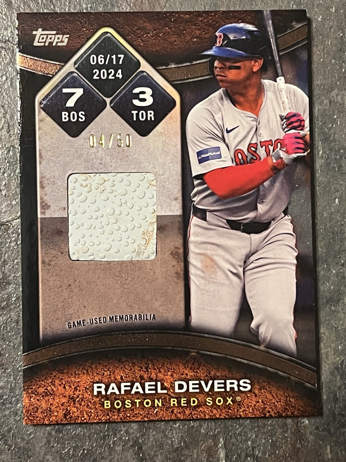 2025 Topps Series 2: RAFAEL DEVERS-Rounding the Bases Relic /50 SP #RTR-DEV3