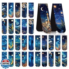 Cosmisun Celestial Magnetic Bookmark Gifts - 30 Pcs Space Moon Bookmarks for 