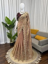 Saree Blouse Bollywood Party Wear Indian Pakistani New Sari Wedding Designer