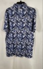 Straight Down Men's Blue Tropical Monstera Leaf Performance Polo Shirt Sz S NWT — photo 2