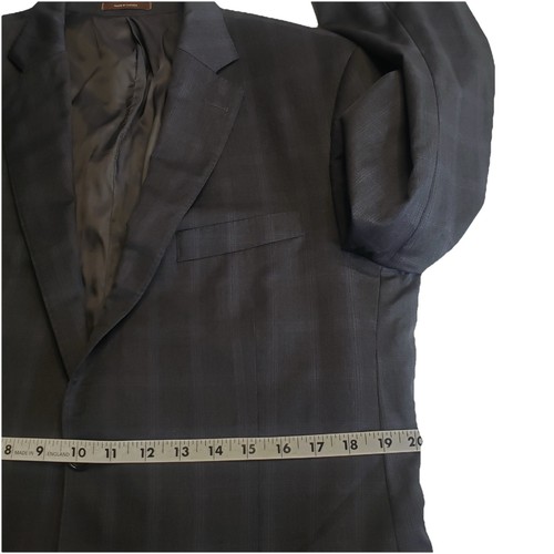 Cappotto sportivo Peter Millar Blaze uomo 40R blu a quadri lana made in Canada - Foto 10 di 13
