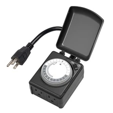 BN-LINK 24 Hour Heavy Duty Mechanical Timer Outlet Timer with 15 Minutes Inte...