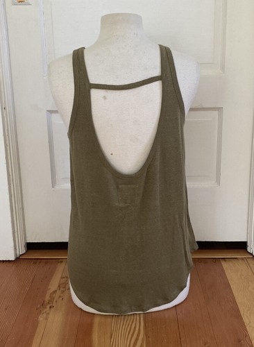 Chaser NWT Womens High Neck Low Back Green Tank Top - Picture 3 of 4