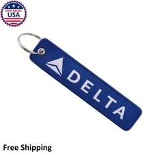 Delta Airlines Aviation Pilot Sign Car Keychain Travel Luggage Bag Jet Tag