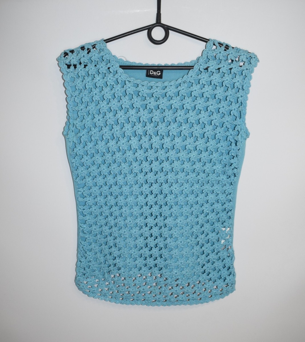 Dolce&Gabbana D&G Vintage 90s Knit Vest Sleeveless Tank Top 