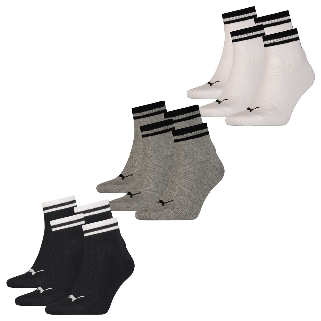 Куртка Puma унисекс Herren Damen Quarter HERITAG 35-38 39-42 43-46 Schwarz 8er Multipack 3190₽