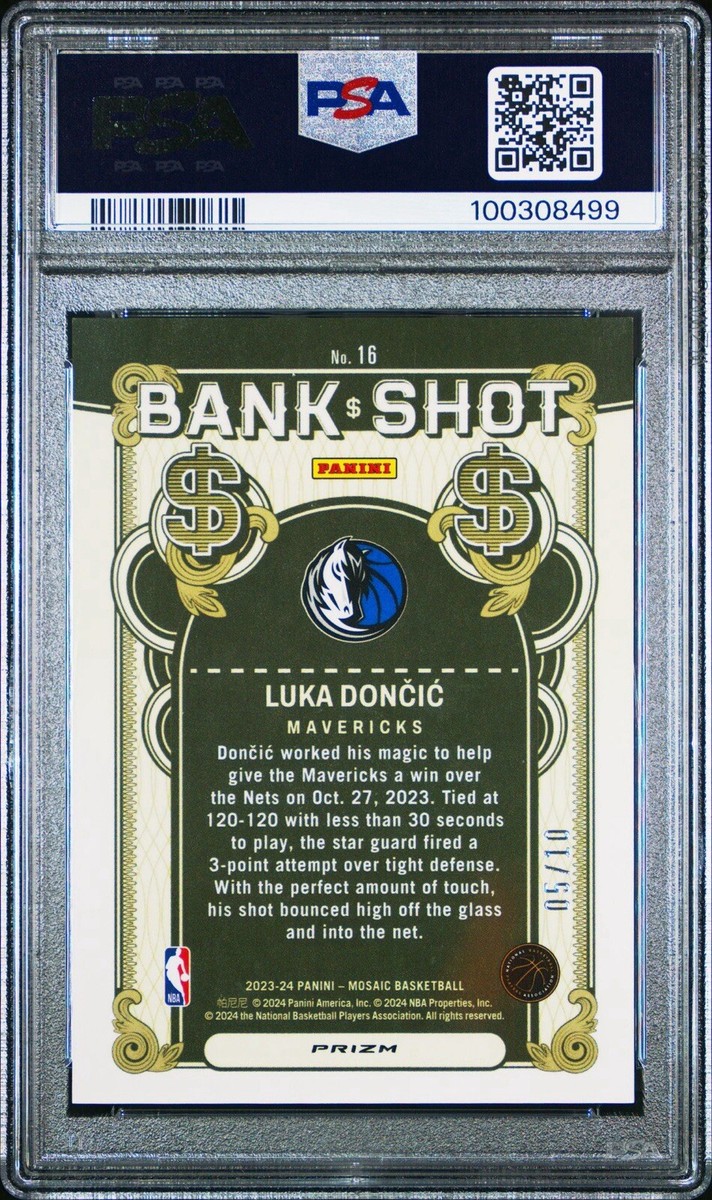 2023-2024 Panini Mosaic Luka Doncic GOLD /10 Prizm Bank Shot