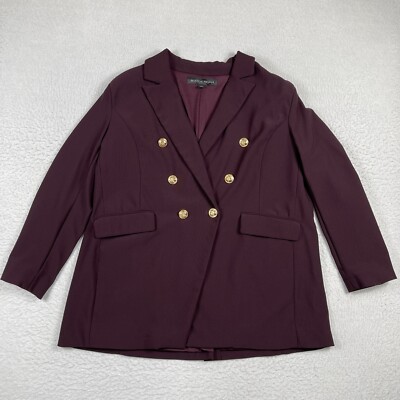 Boston Proper Jacket Womens 20W Buttons Business Event Office Preppy