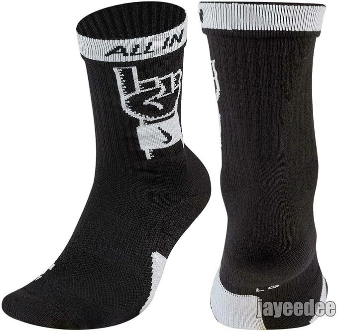 NIKE Elite Basketball Crew Socks "ALL IN" FOLD-Over Cuff SX8015 Large Men 8-12