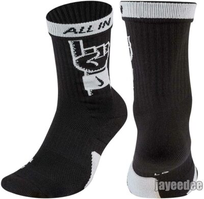 NIKE Elite Basketball Crew Socks ''ALL IN''  FOLD-Over Cuff  SX8015 Large Men 8-12
