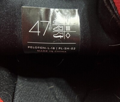 Chaussures De Cyclisme Peloton - Taille EU 47 / US 13, Noir/rouge, Excellent état, Sans Crampons