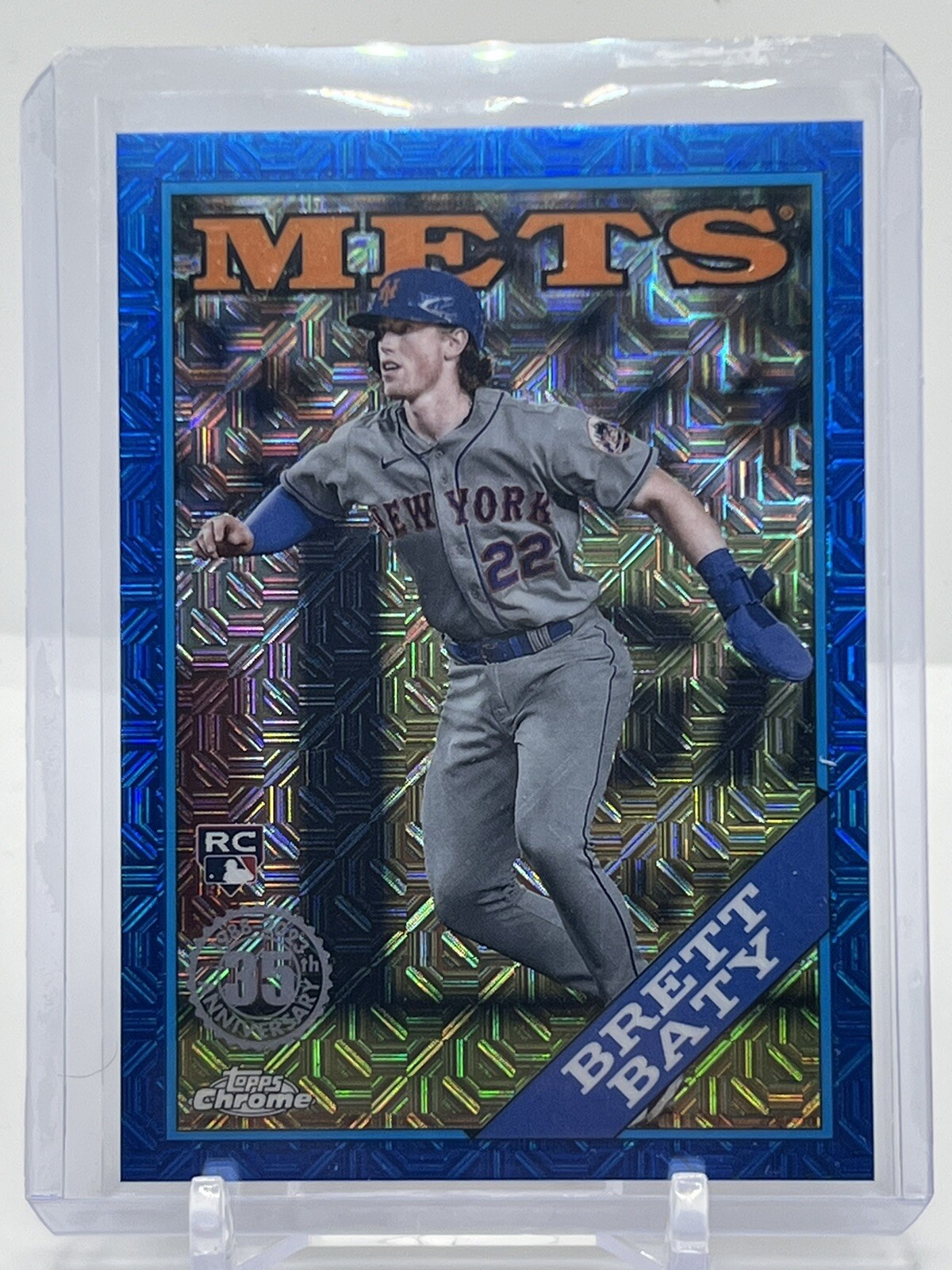 Brett Baty 2023 Topps Silver Pack Blue Chrome Mojo Refractor /150 Rookie NRMT+