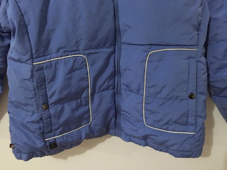 Jaqueta acolchoada ZeroXposur azul claro, branca marinha e rosa forrada de lã para meninas G - Imagem 4 de 4