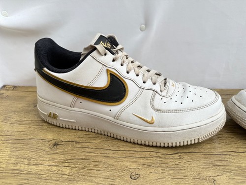Nike Air Force 1 '07 LV8 Metallic Swoosh Pack Bianco Oro Metallizzato Uomo Taglia UK 7 - Foto 11 di 16