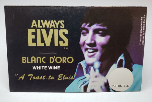 1970's ALWAYS ELVIS BLANC D'ORO WHITE WINE Price Tag Flyer Advertisement Boxcar - Bild 5 von 6