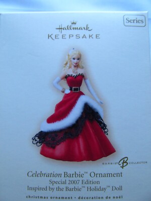 HALLMARK KEEPSAKE BARBIE CELEBRATION CHRISTMAS GOOD  CONDITION