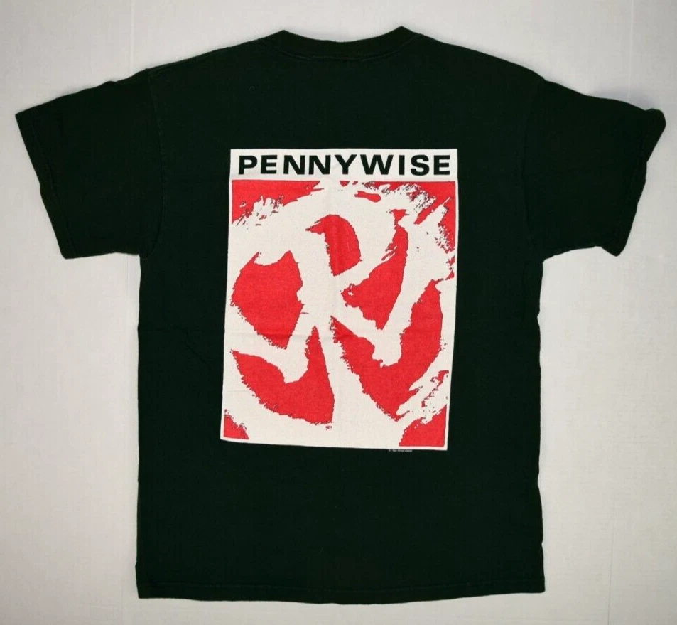 Camiseta Banda De Colección Años 90 Pennywise Logo Caja PW Payaso Bailando Camisa M/M Punk c.1994 Foto 3 de 4
