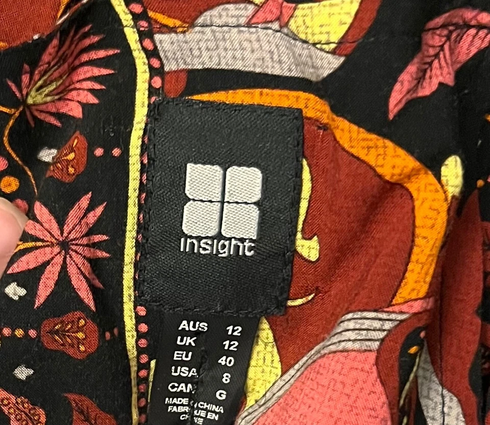 Maxi Vestido Urban Outfitters Insight Tirantes Talla 8 Borgoña Resort Vacaciones Mediano Foto 4 de 4