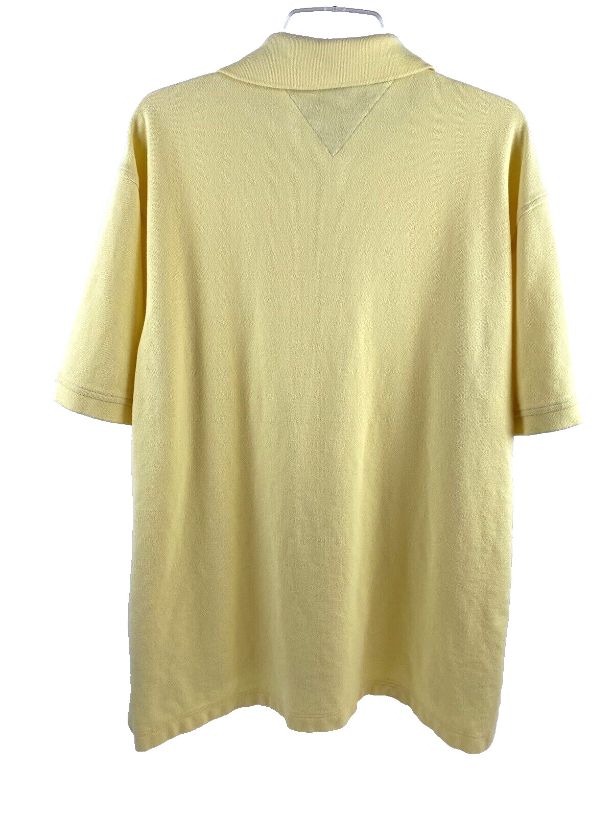 tommy hilfiger men's yellow short sleeve polo shirt size XL cotton thumbnail 2
