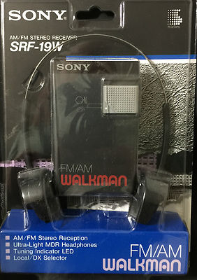 SONY WALKMAN SRF-19W AM/FM STEREO RECEIVER WITH HEADPHONES-NEW | eBay