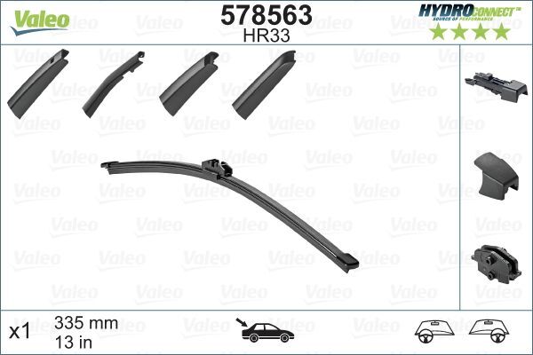 Valeo 578563 HR33 Hydroconnect Rear 34Cm FüR Skoda Volvo VW-image