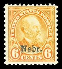 Scott 675 1929 6c "Nebr." Overprint Issue Mint F-VF OG NH Cat $70