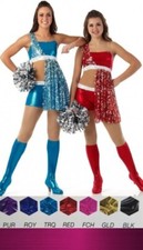 No Limits FUCHSIA Adult Large Dance Costume Boy Short Foil Sequin Unitard