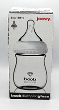Joovy Boob Diamond Glass 3 pcs Baby Bottles 5oz/150ml 0M Single Hole Nipple NIB
