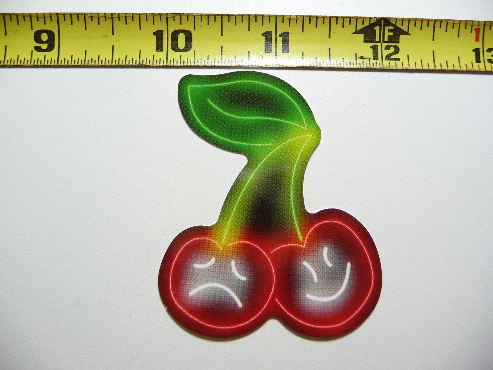 HAPPY SAD CHERRIES STICKER DECAL NEON STYLE FUN PLAYFUL COLORFUL