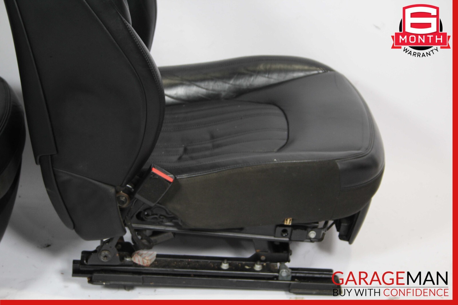14-17 Maserati Ghibli M157 Front Complete Seat Cushion Cover Assy Set Black OEM