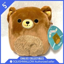 Squishmallows Kellytoy Plush Wilderness Animal Greta the Grizzly Bear 5" NWT