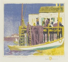 Gustave Baumann : Mending the Siene : Archival Art Print