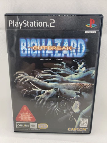 Resident Evil Outbreak Biohazard Playstation 2 CIB Japanese Import Region Locked