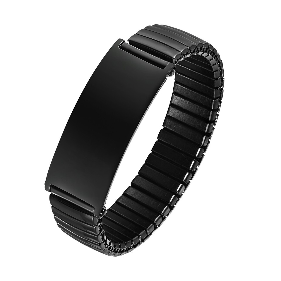 Personalize Custom Name Men Stainless Steel Bracelet For Men Elastic