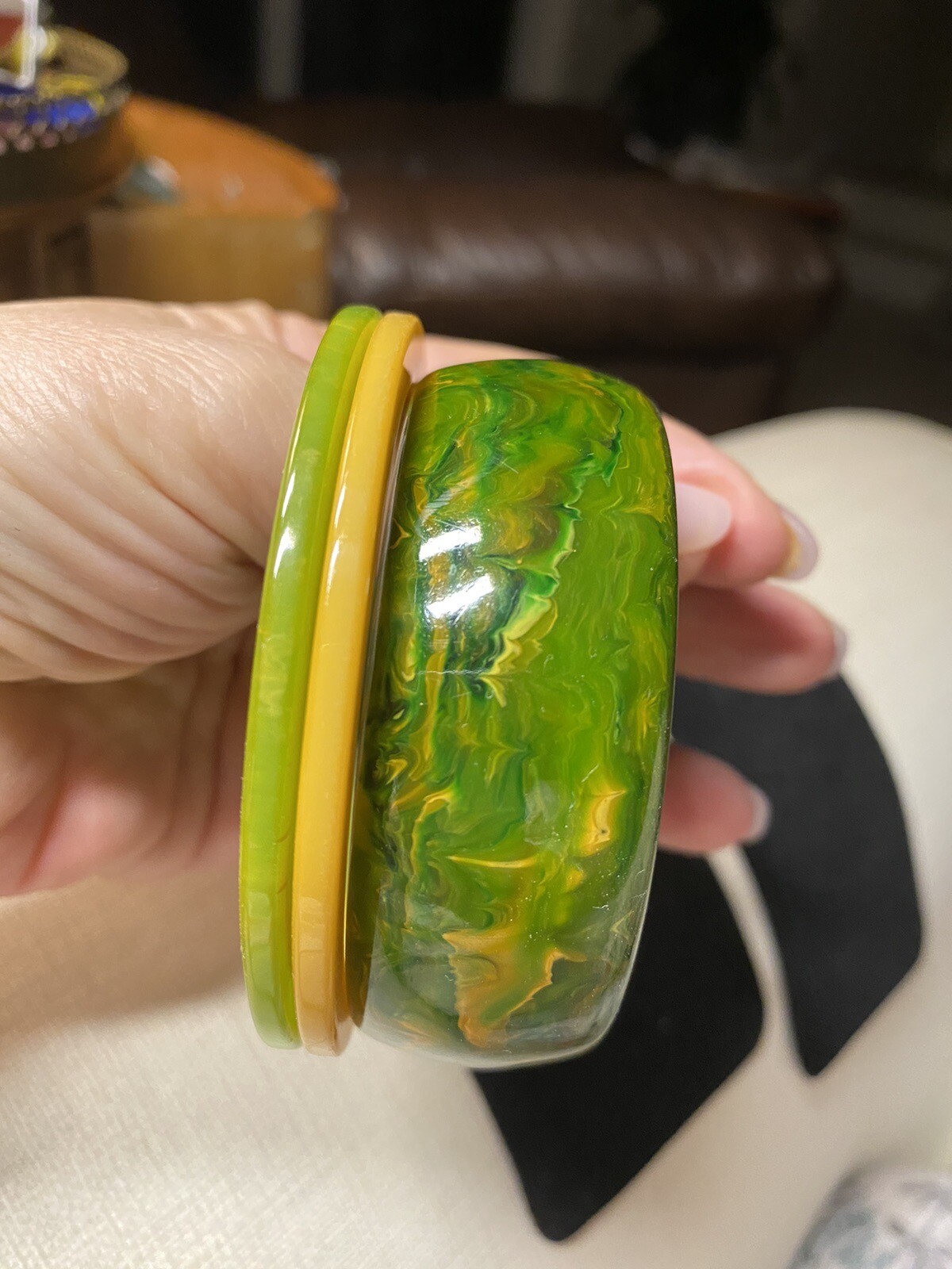 3 Authentic Vintage Bakelite Bangles Stack Retro … - image 6