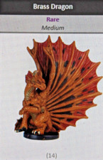 D D miniatures Dragoneye BRASS DRAGON 14 w/stat card NIB