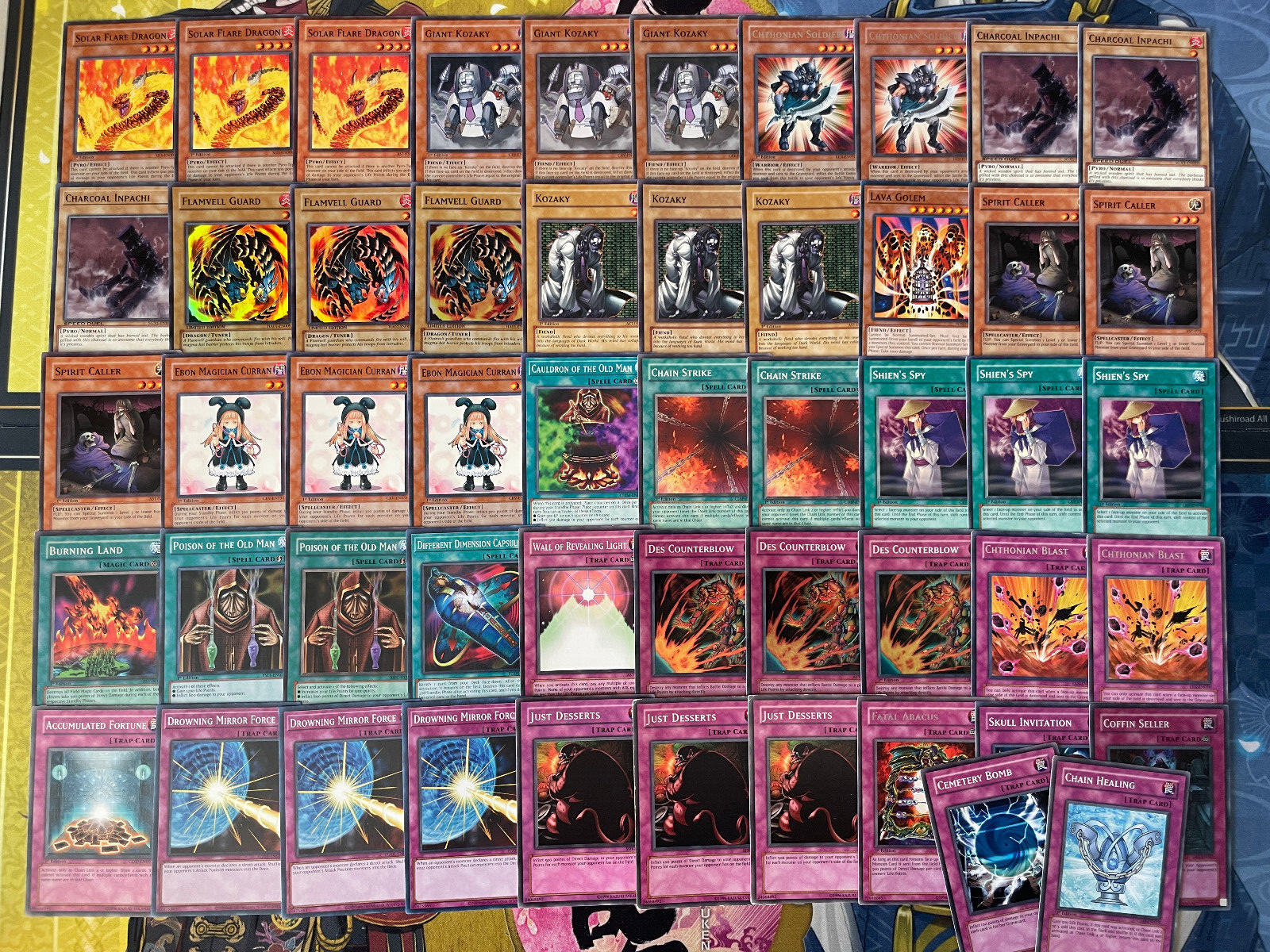 YUGIOH KOZAKY BURN DECK LAVA GOLEM, DES COUNTERBLOW, JUST DESSERTS