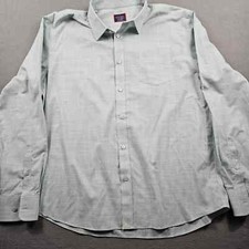 Untuckit Slim Fit XXL Light Gray Long Sleeve Dress Shirt Button Up Preppy Church