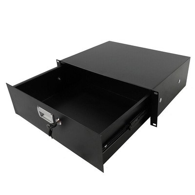 19'' 3U Steel Plate DJ Drawer Equipment Cabinet with Keys